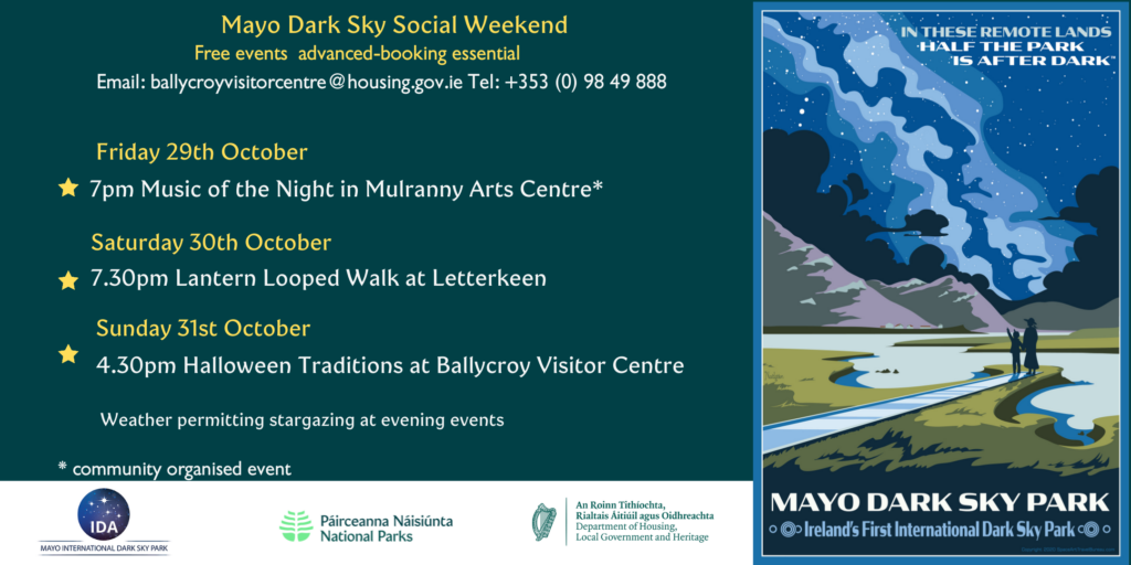 Mayo Dark Sky Social Weekend Poster