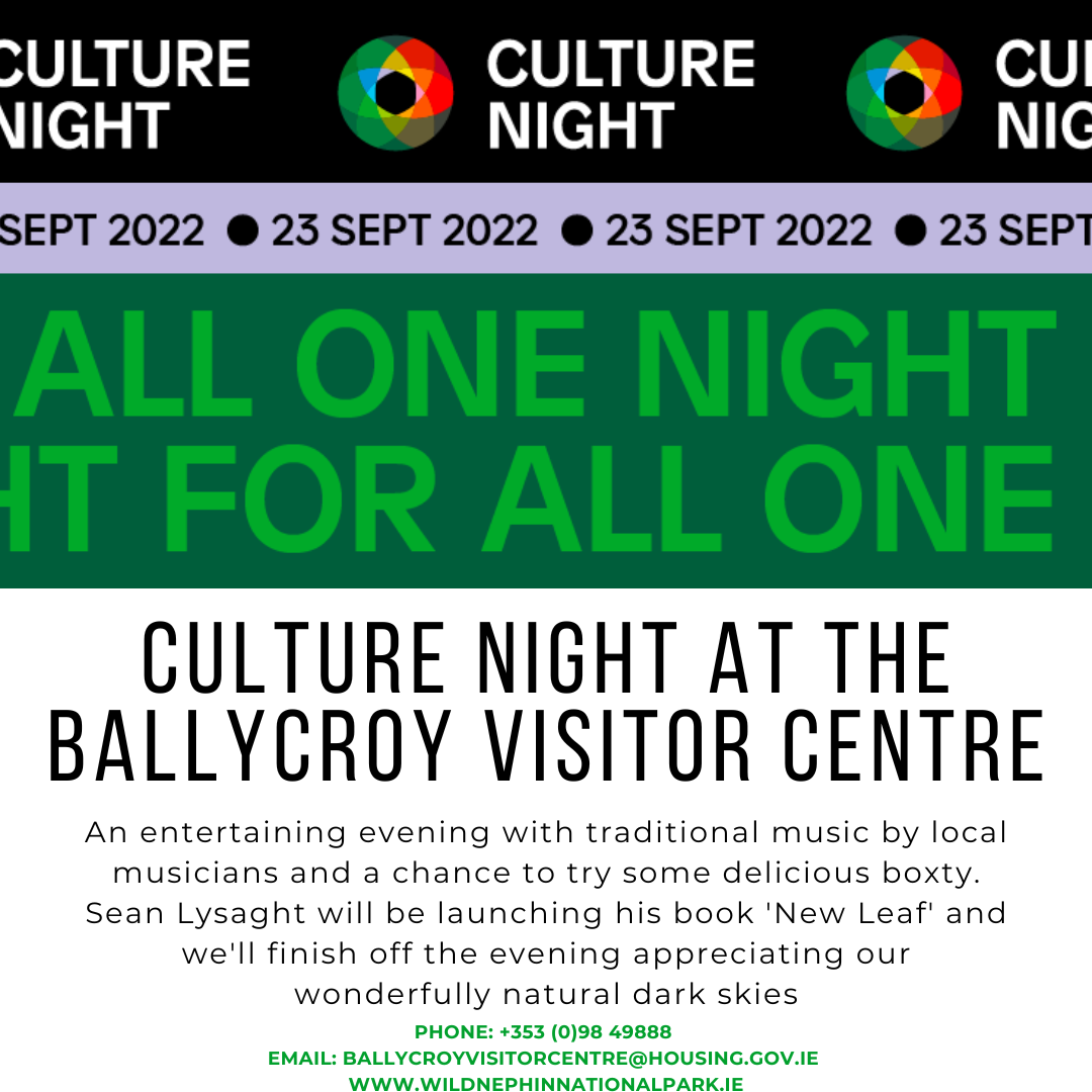 Culture Night 23rd September 2022